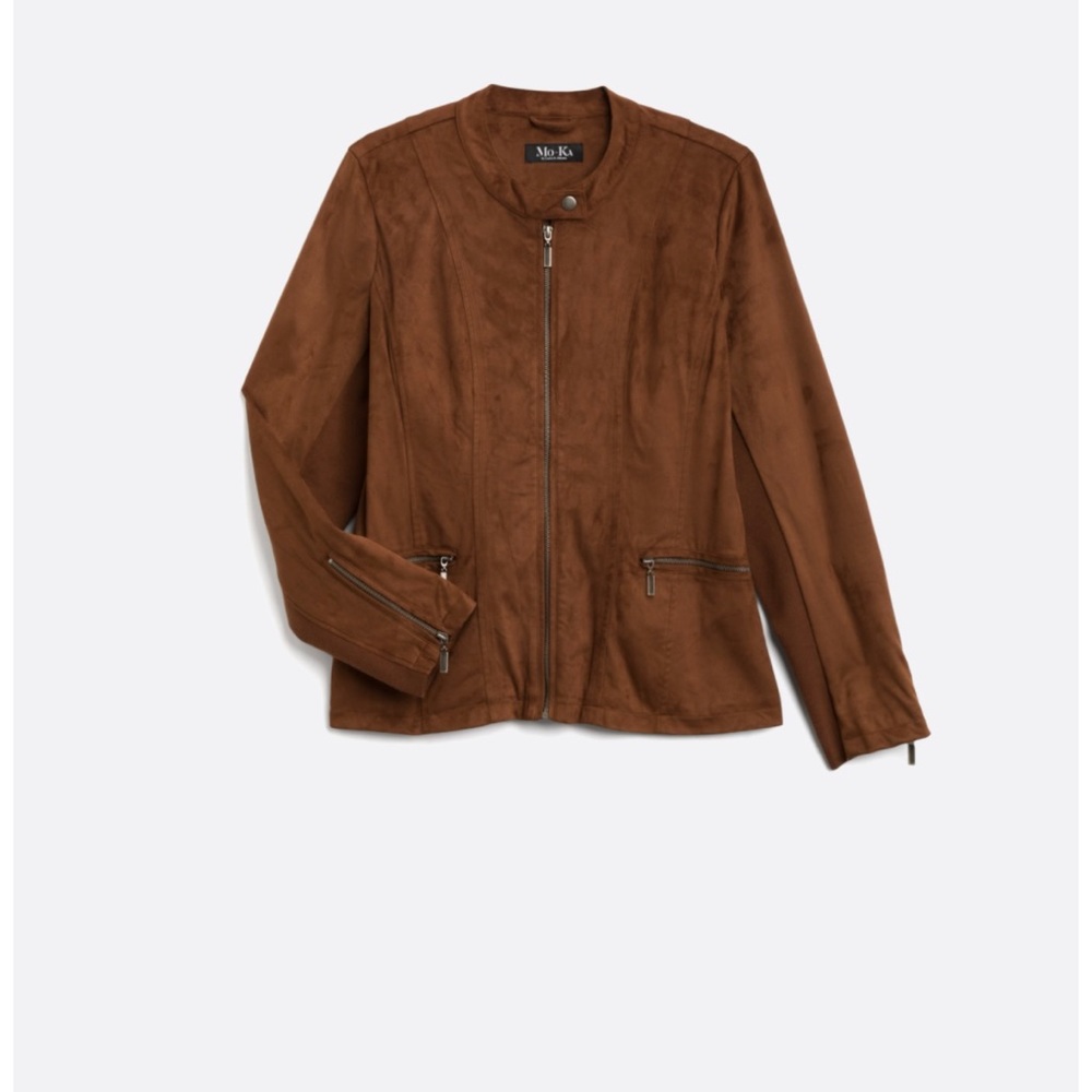 Brown Faux Suede Jacket